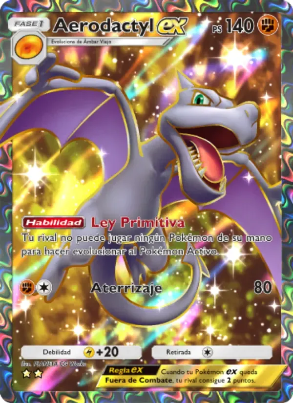 Aerodactyl ex card in Spanish