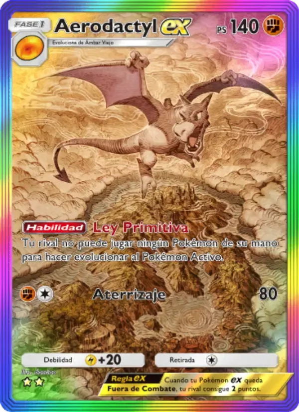 Aerodactyl ex card in Spanish