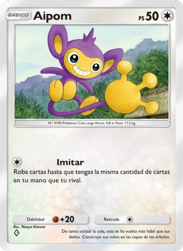 Aipom card in Spanish