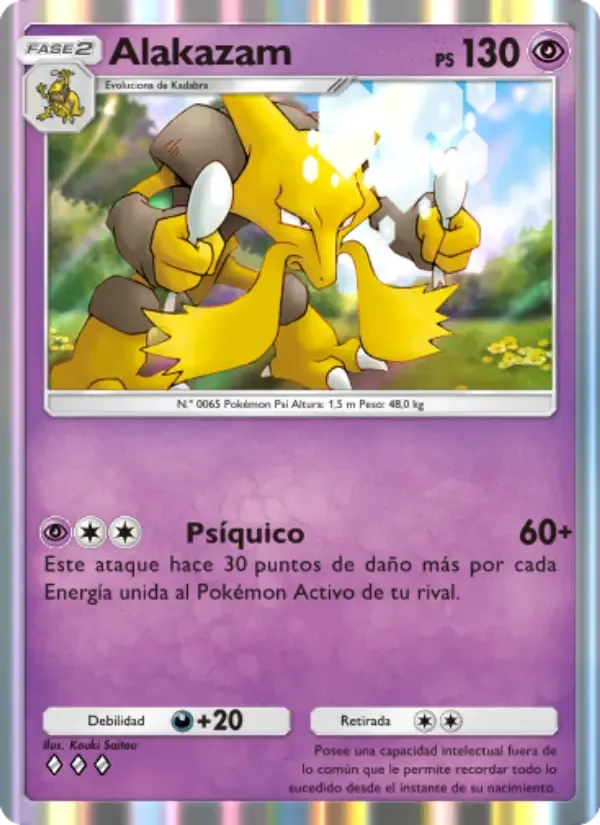 Alakazam card in Spanish