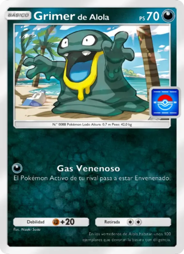 Alolan Grimer card in Spanish