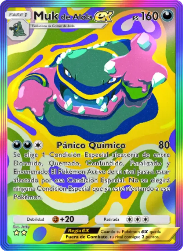 Alolan Muk ex-Karte auf Spanisch