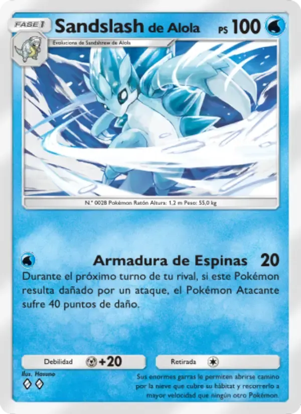 Alolan Sandslash card in Spanish