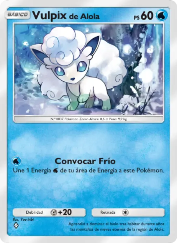 Alolan Vulpix card in Spanish