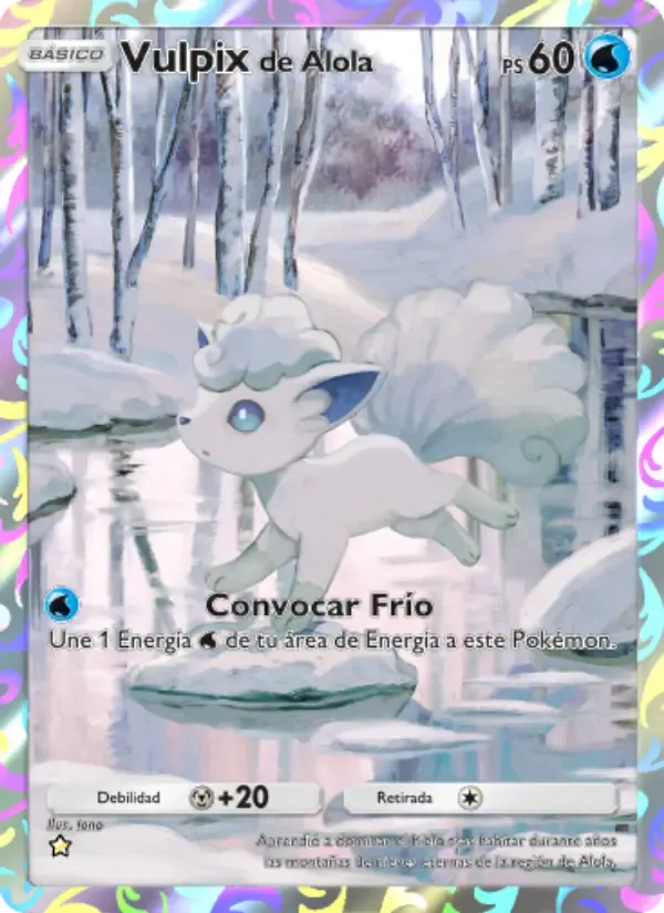 Alolan Vulpix card in Spanish