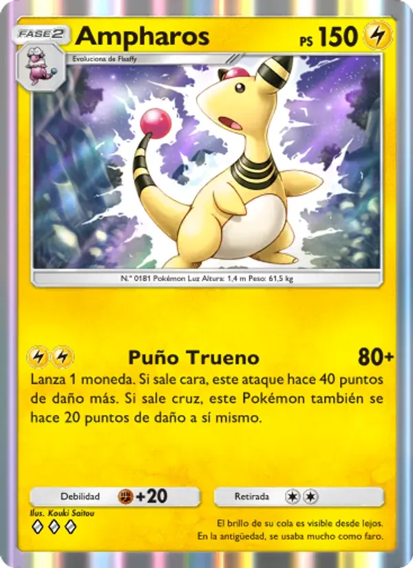 Ampharos card in Spanish