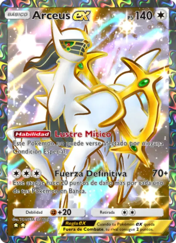 Arceus ex card in Spanish