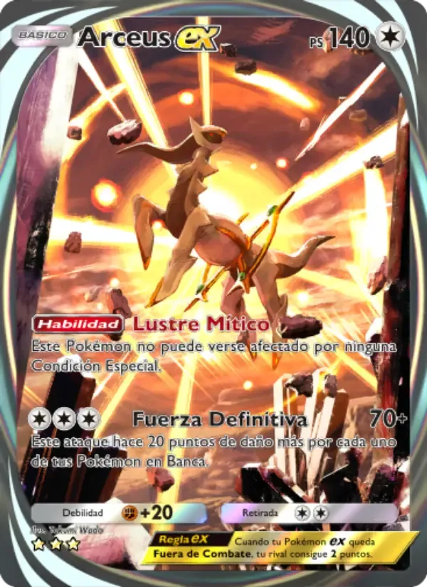 Arceus ex card in Spanish