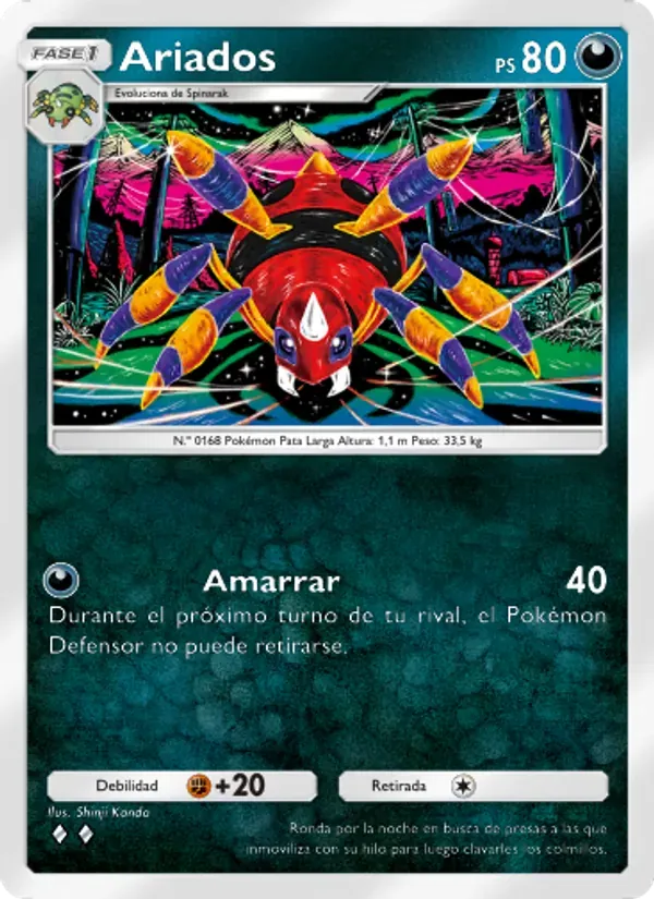 Ariados card in Spanish