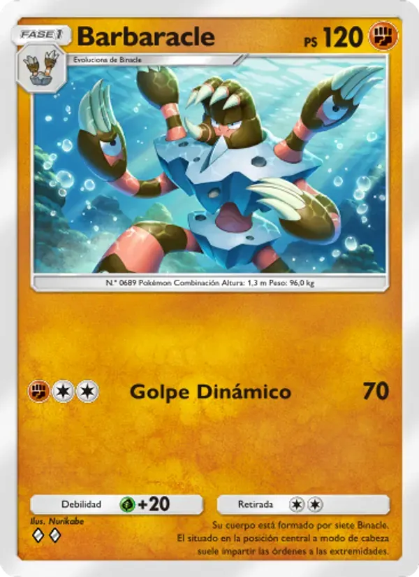 Barbaracle card in Spanish