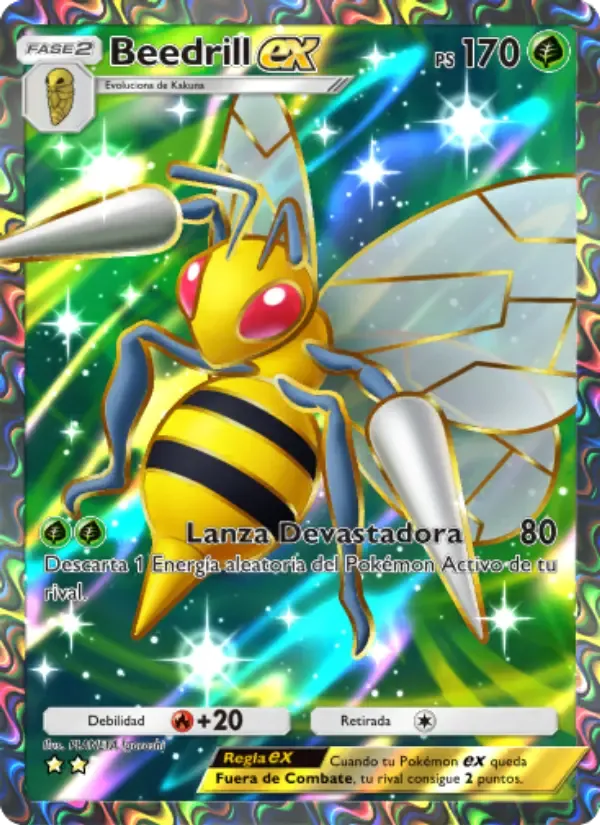 Beedrill ex card in Spanish