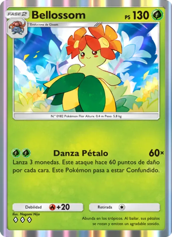 Bellossom card in Spanish