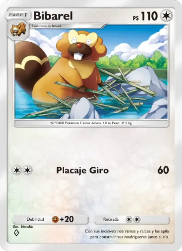 Bibarel card in Spanish
