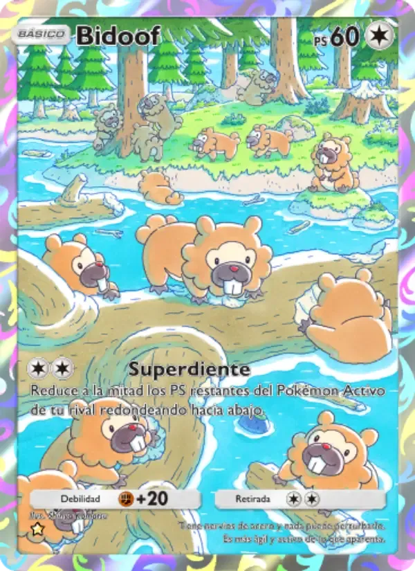 Bidoof card in Spanish