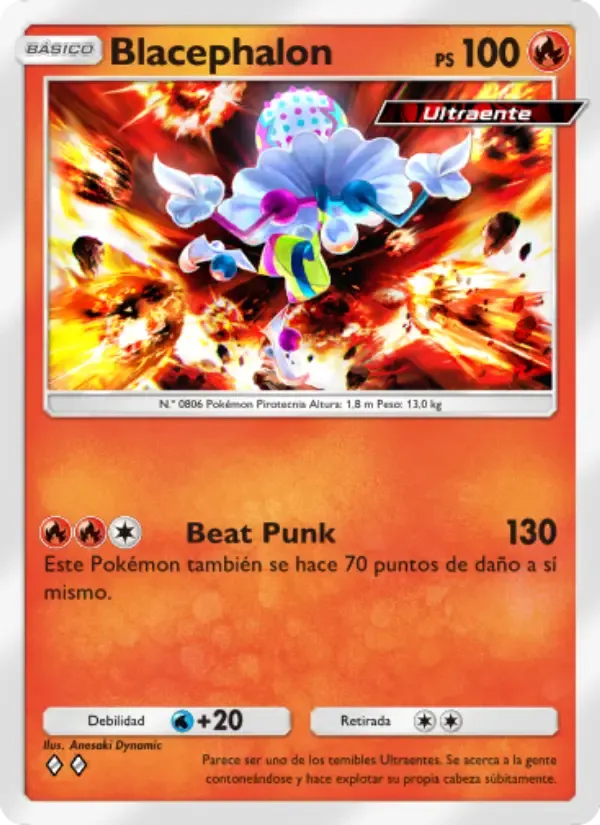 Blacephalon card in Spanish