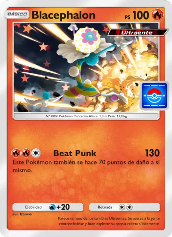 Blacephalon card in Spanish