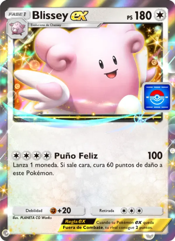 Blissey ex card in Spanish