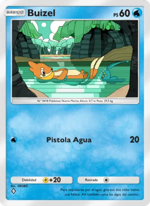 Buizel card in Spanish