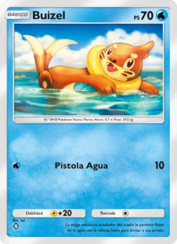 Buizel card in Spanish