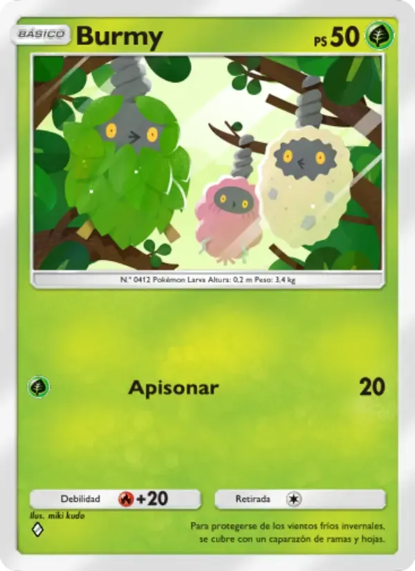 Burmy card in Spanish