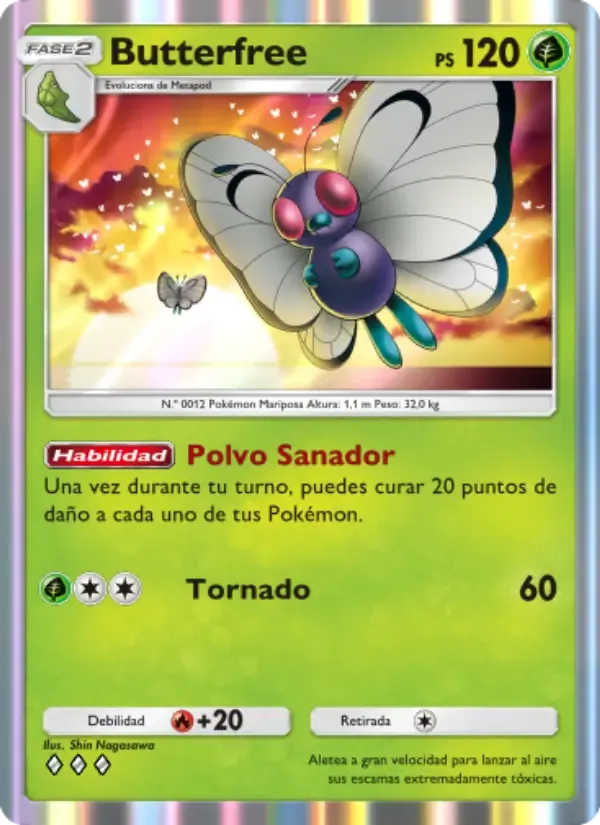 Butterfree card in Spanish