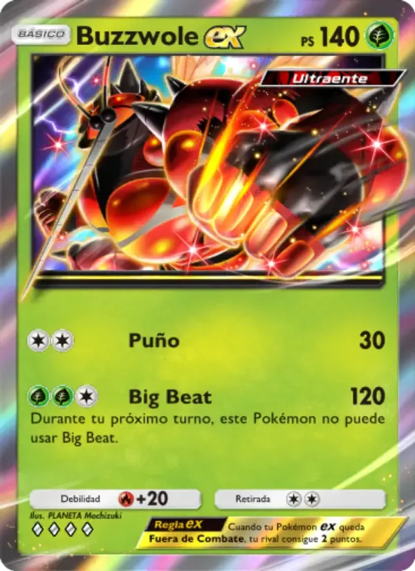 Buzzwole ex card in Spanish