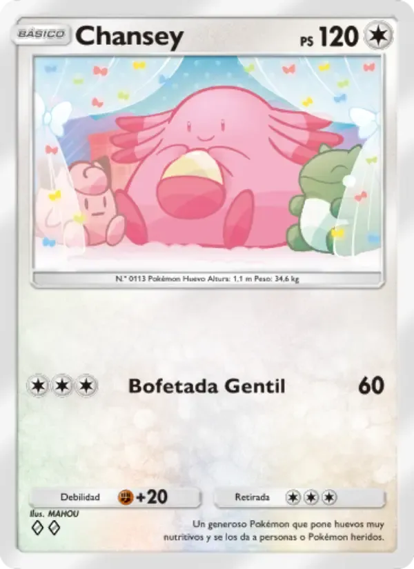 Chansey card in Spanish