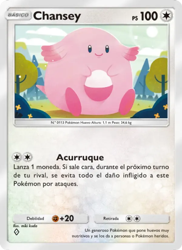 Chansey card in Spanish
