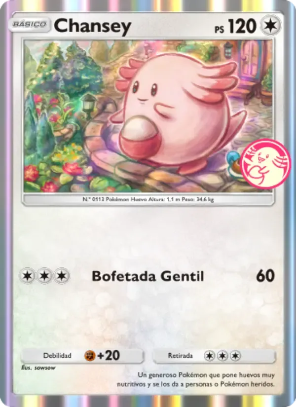 Chansey card in Spanish