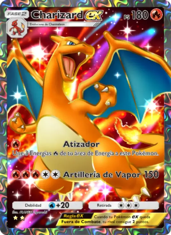 Charizard ex card in Spanish