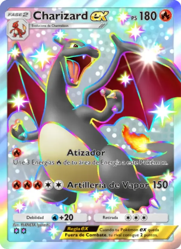Charizard ex card in Spanish