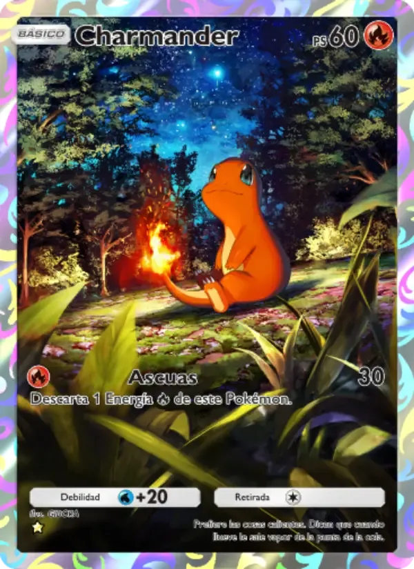 Charmander card in Spanish