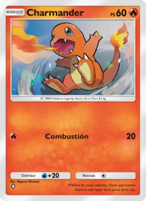 Charmander card in Spanish