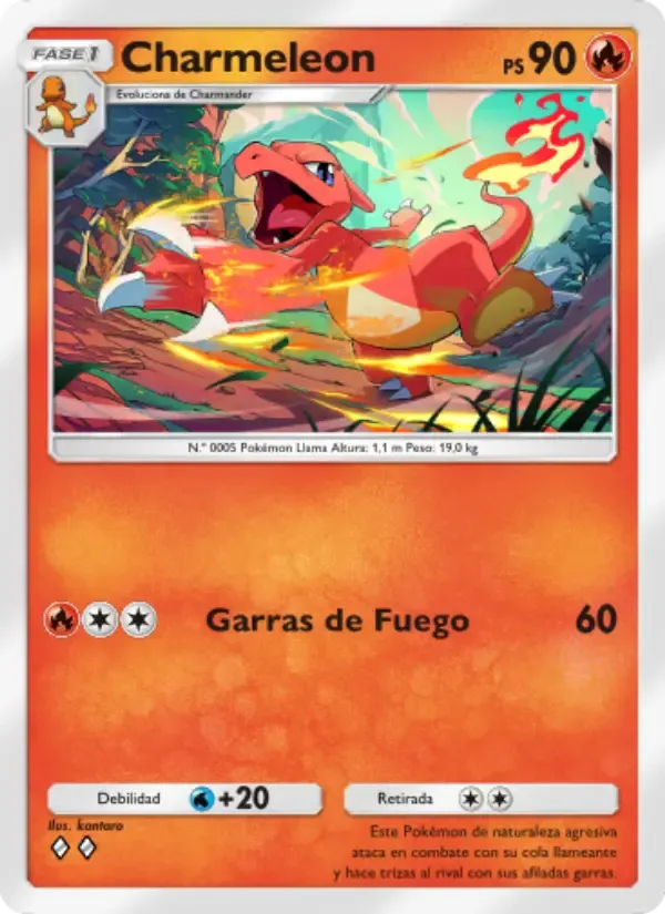 Charmeleon card in Spanish