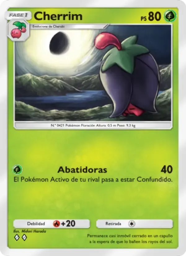 Cherrim card in Spanish