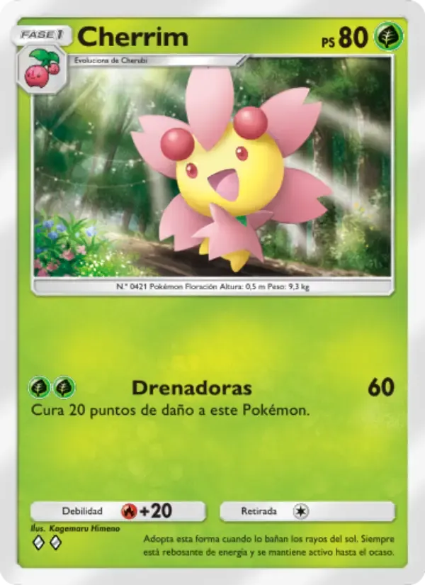 Cherrim card in Spanish
