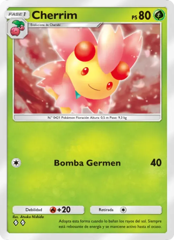 Cherrim card in Spanish