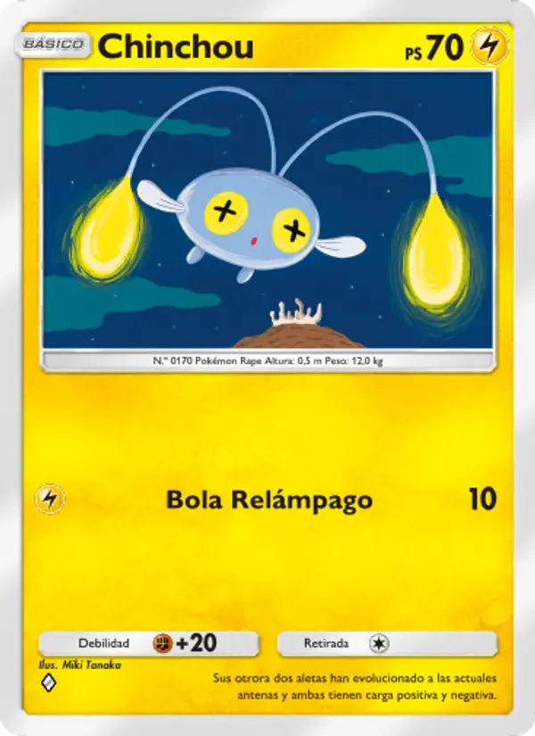 Chinchou card in Spanish