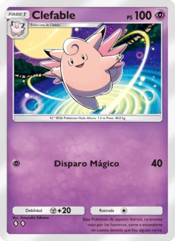 Clefable card in Spanish