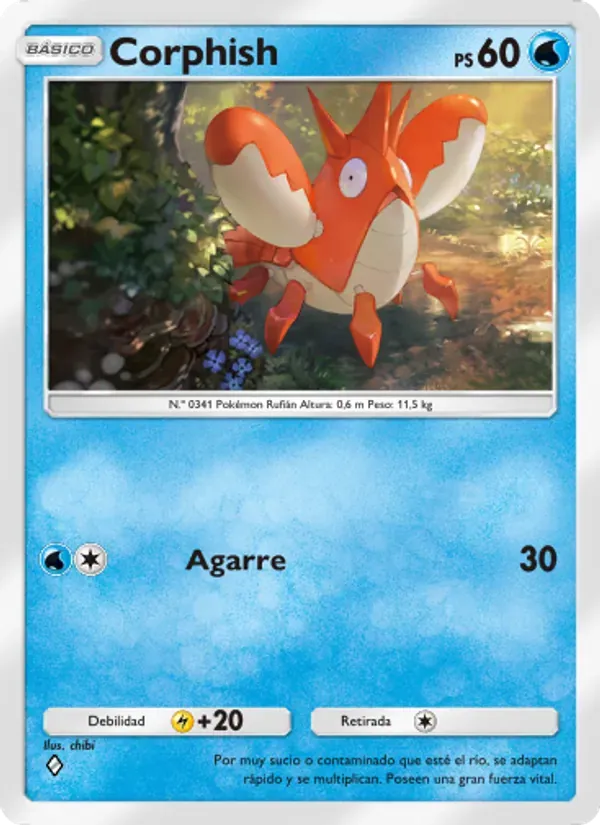 Corphish card in Spanish