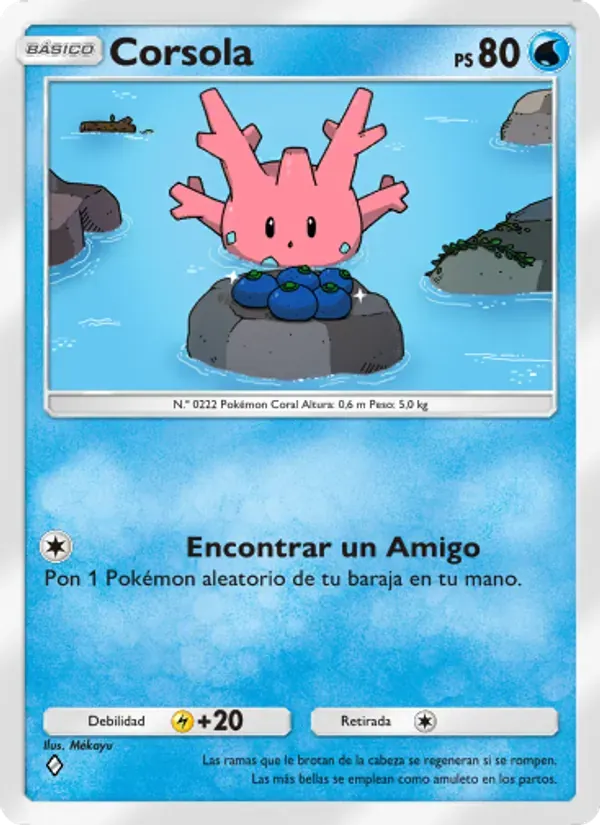Corsola card in Spanish