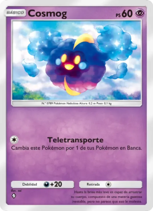 Cosmog card in Spanish