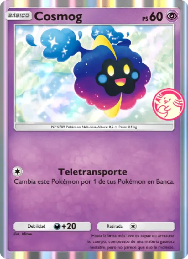 Cosmog card in Spanish