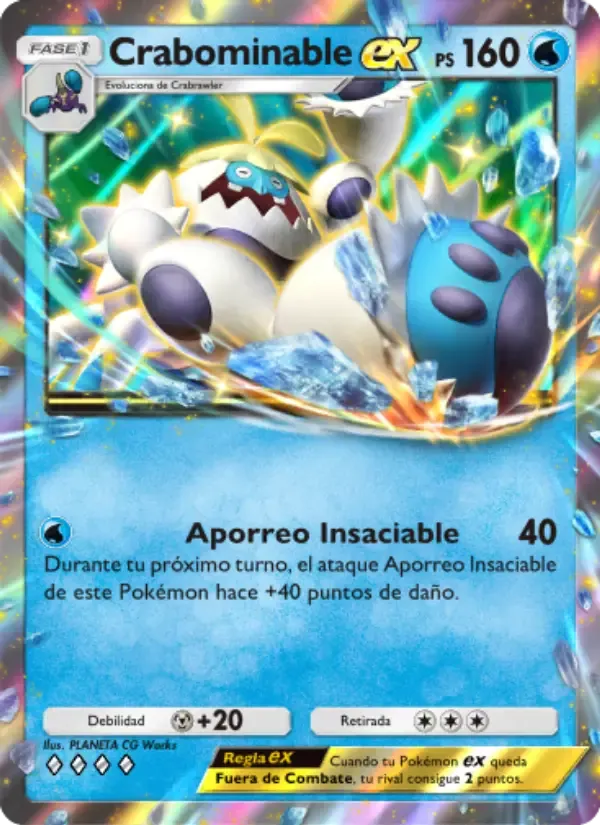 Crabominable ex card in Spanish