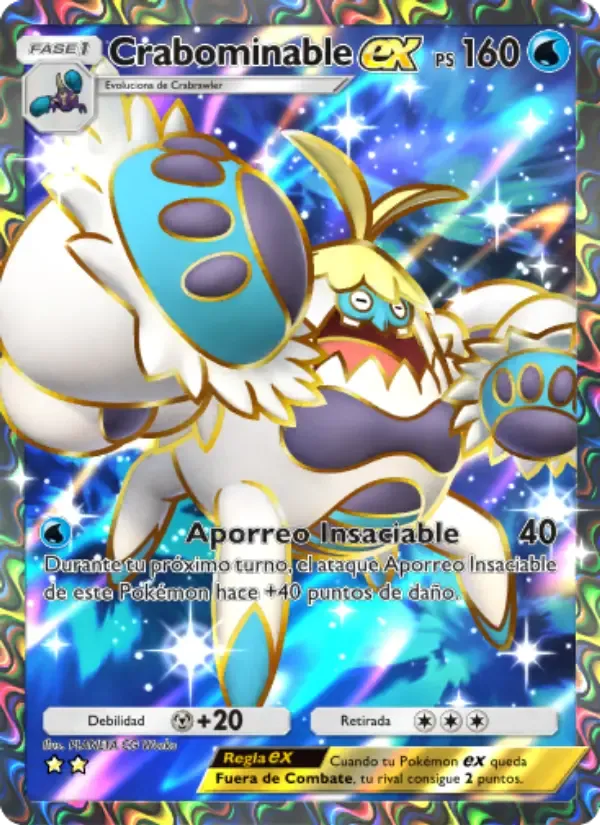 Crabominable ex card in Spanish