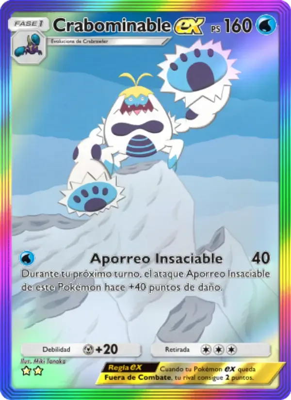 Crabominable ex card in Spanish