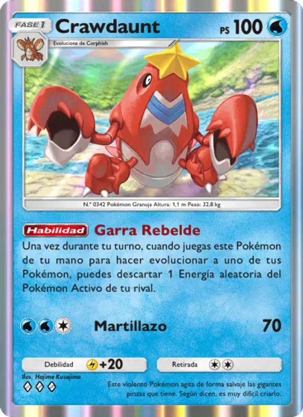 Crawdaunt card in Spanish