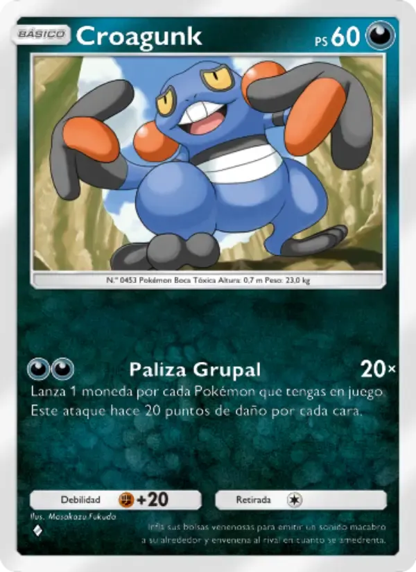 Croagunk card in Spanish