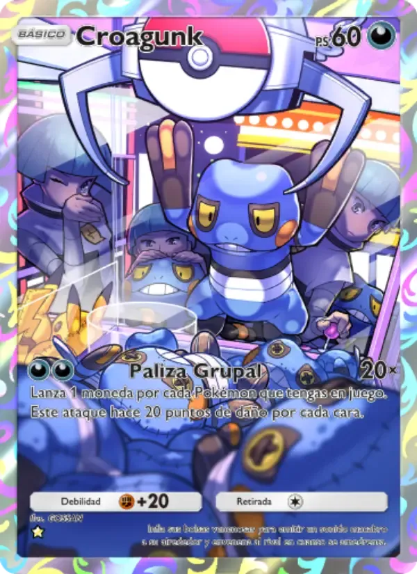 Croagunk card in Spanish