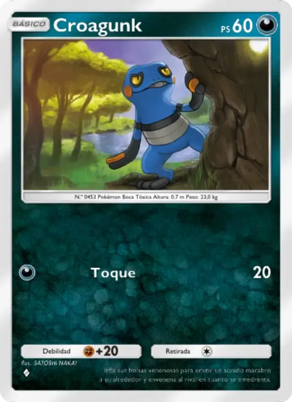 Croagunk card in Spanish